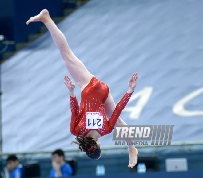 Bakıda idman gimnastikası üzrə Dünya Kuboku yarışlarının ikinci günü start götürüb. Azərbaycan, 20 fevral, 2016